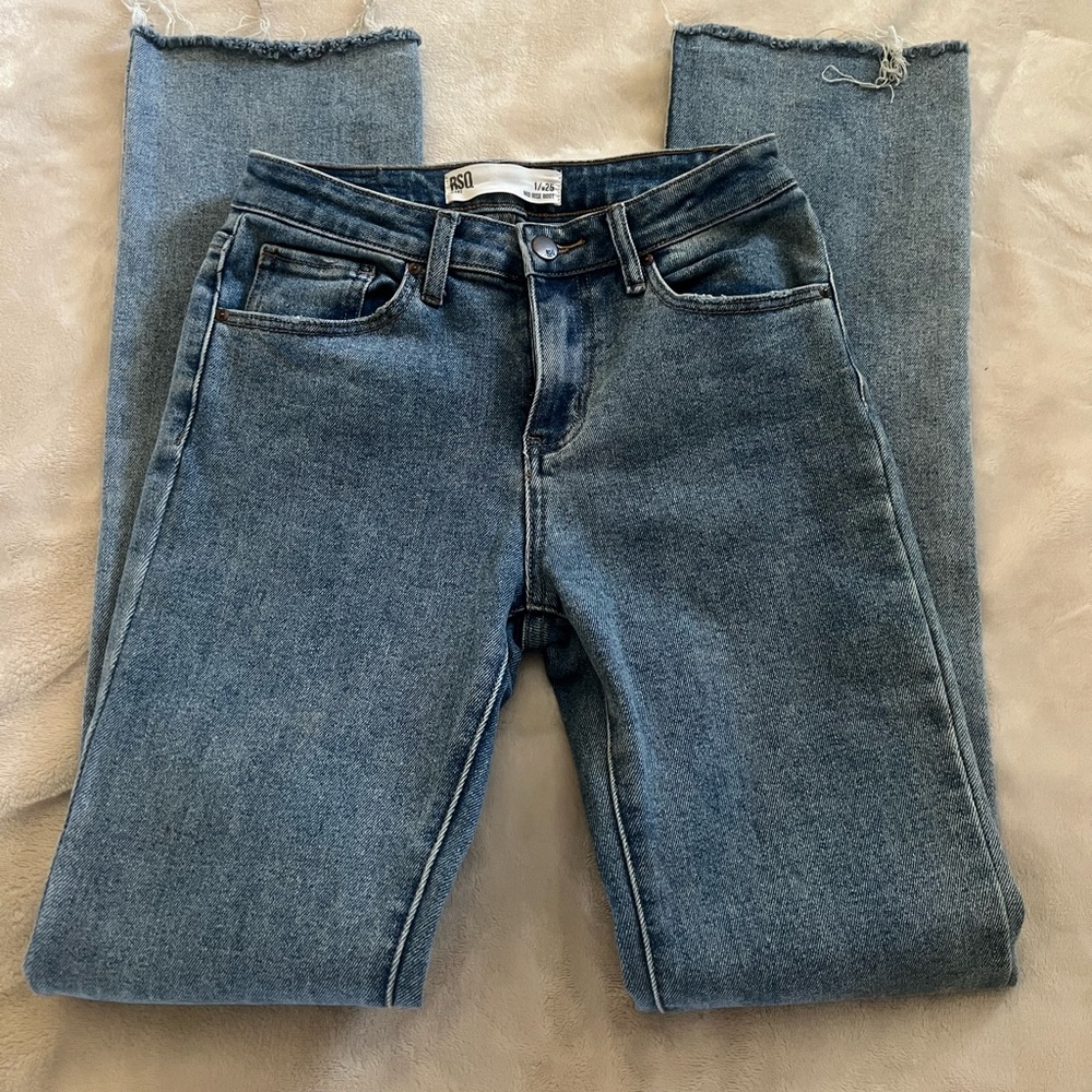 RSQ Blue Ankle Cropped Jeans